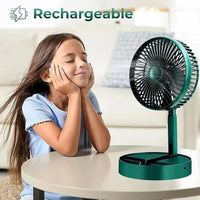 Thumbnail for PORTABLE RECHARGEABLE TELESCOPIC FOLDING FAN