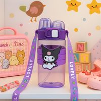 Thumbnail for KUROMI PURPLE KIDS WATER BOTTLE WITH STRAP