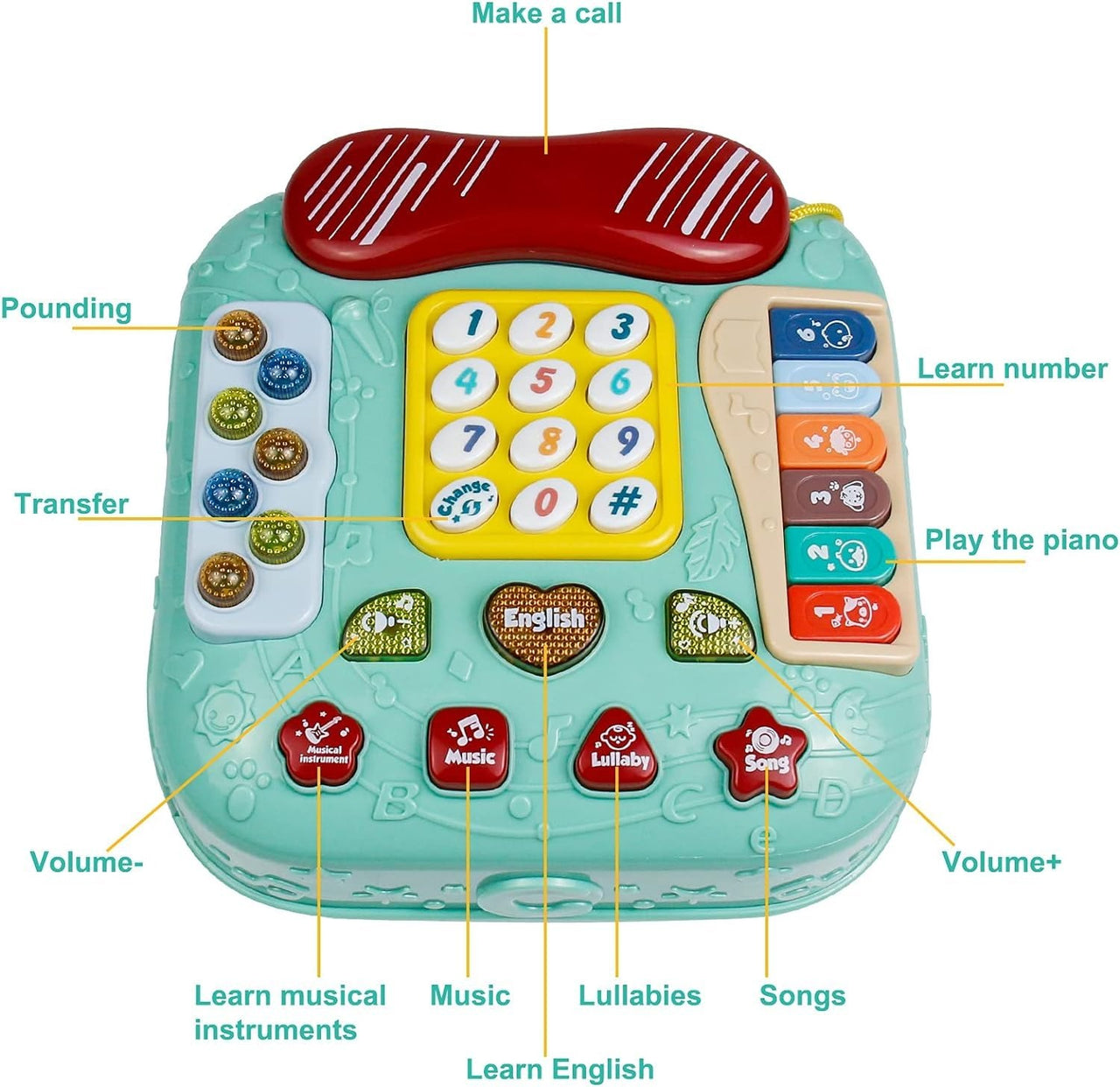 LIGHT AND MUSIC TELEPHONE CAR TOY