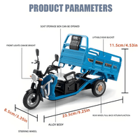 Thumbnail for 1:12 SCALE DIECAST TRICYCLE CARGO TRUCK - DETAILED MODEL VEHICLE