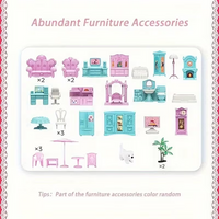 Thumbnail for GRAND PRINCESS DOLL HOUSE MANSION – 3-STOREY PLAY HOUSE WITH FURNITURE
