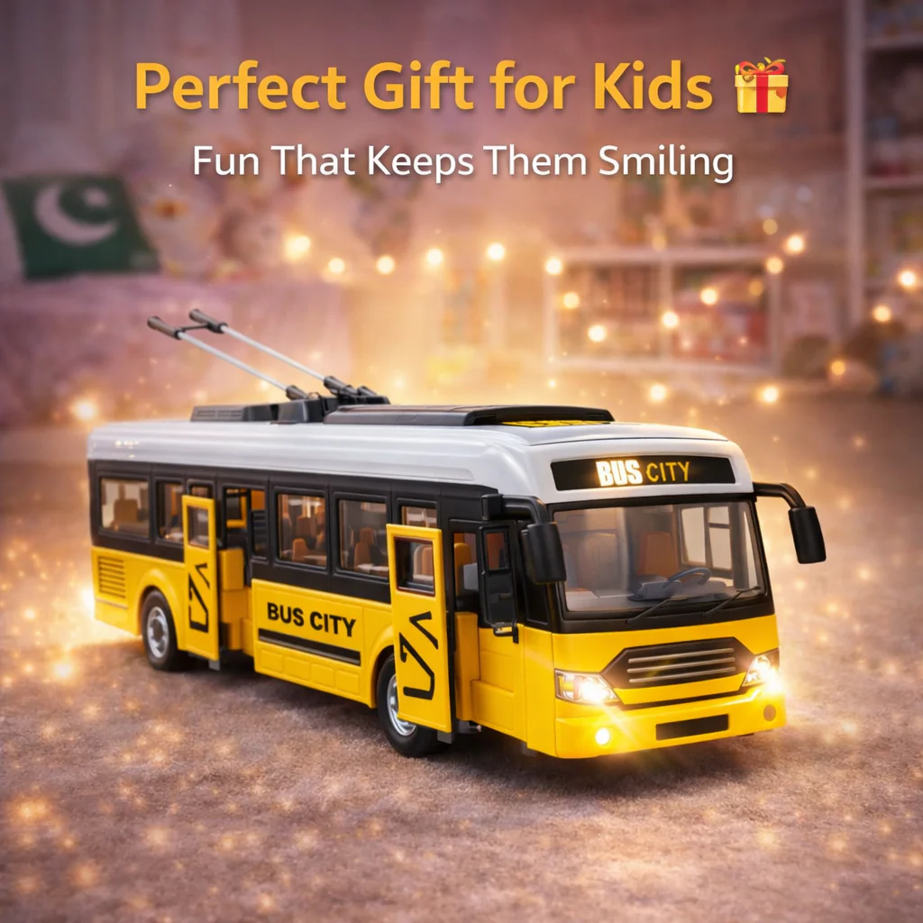 REMOTE CONTROL CITY BUS WITH LIGHTS, SOUNDS & OPENING DOORS – REMOTE CONTROL BUS