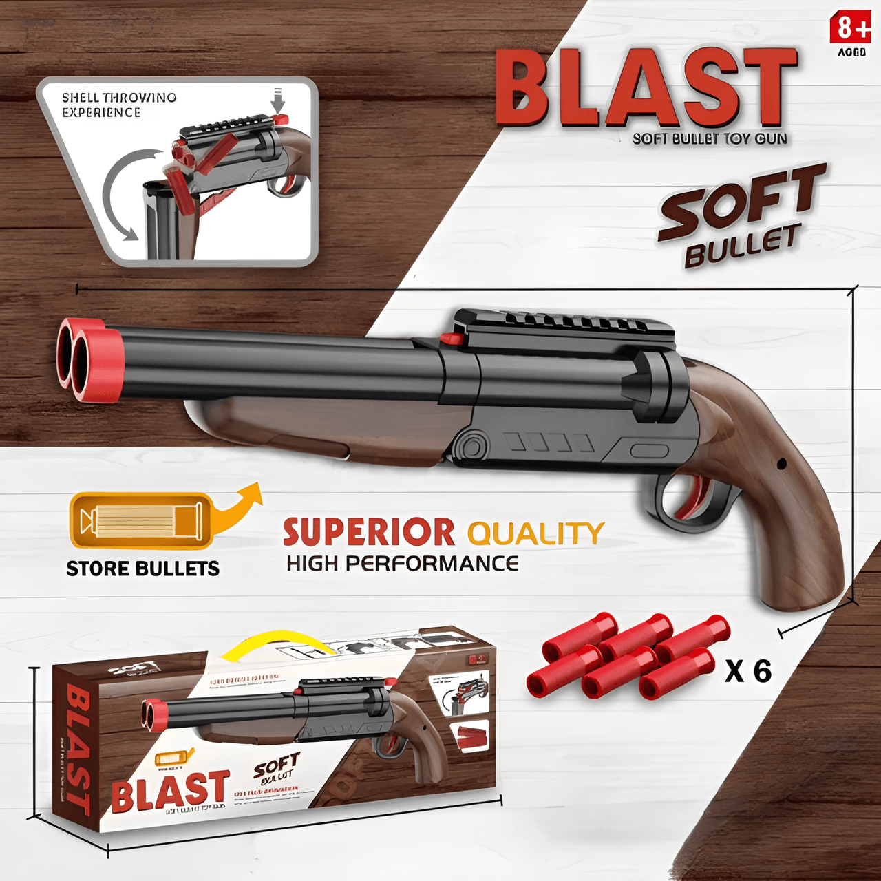BLAST SUPER SHOTGUN – ULTIMATE SOFT BULLET BATTLE TOY GUN