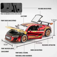 Thumbnail for 1:24 AUDI R8 IRON GTR SPORT CAR ALLOY DIECAST MODEL