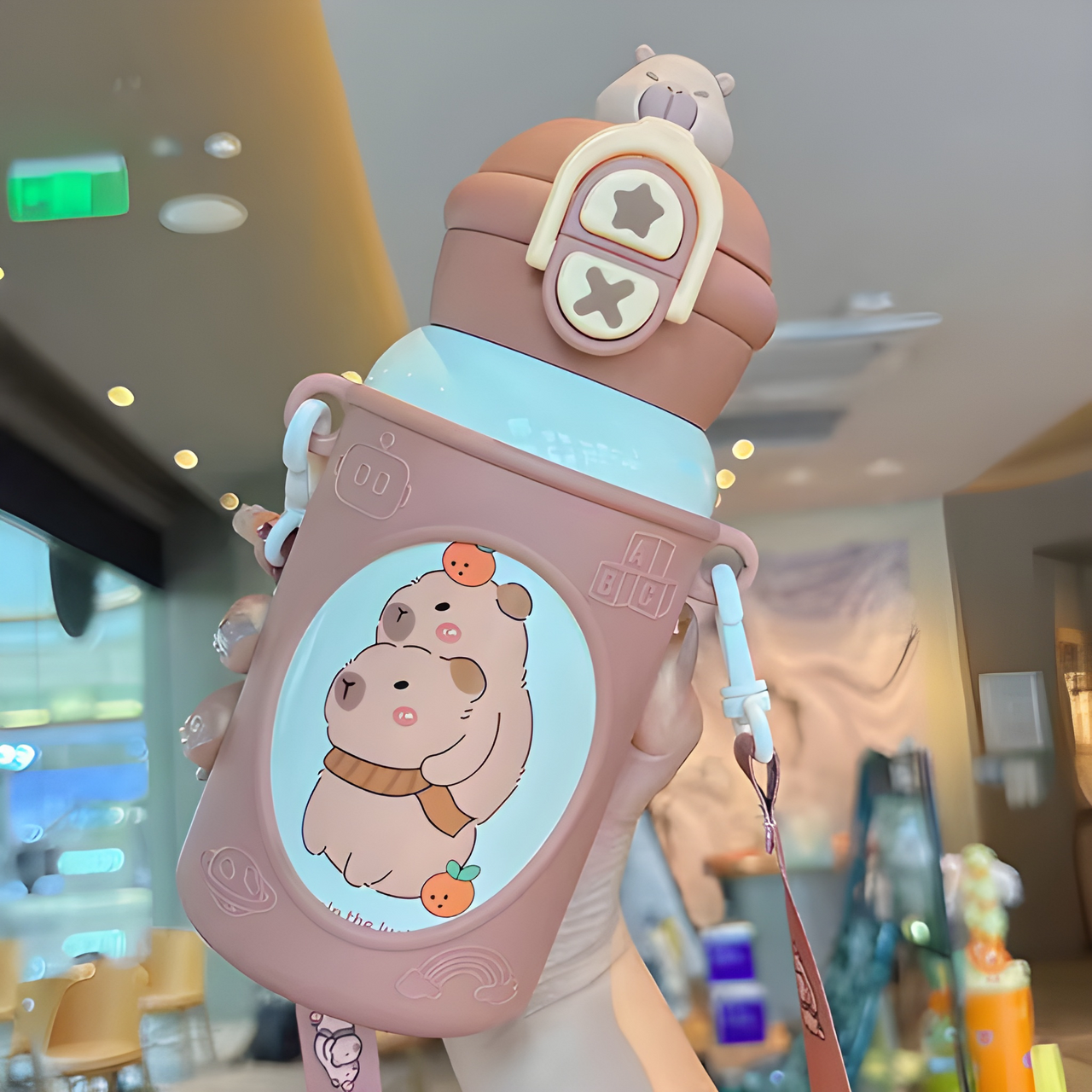 CARTOON-THEMED THERMOS WATER BOTTLE FOR KIDS ( PACK OF 1 )