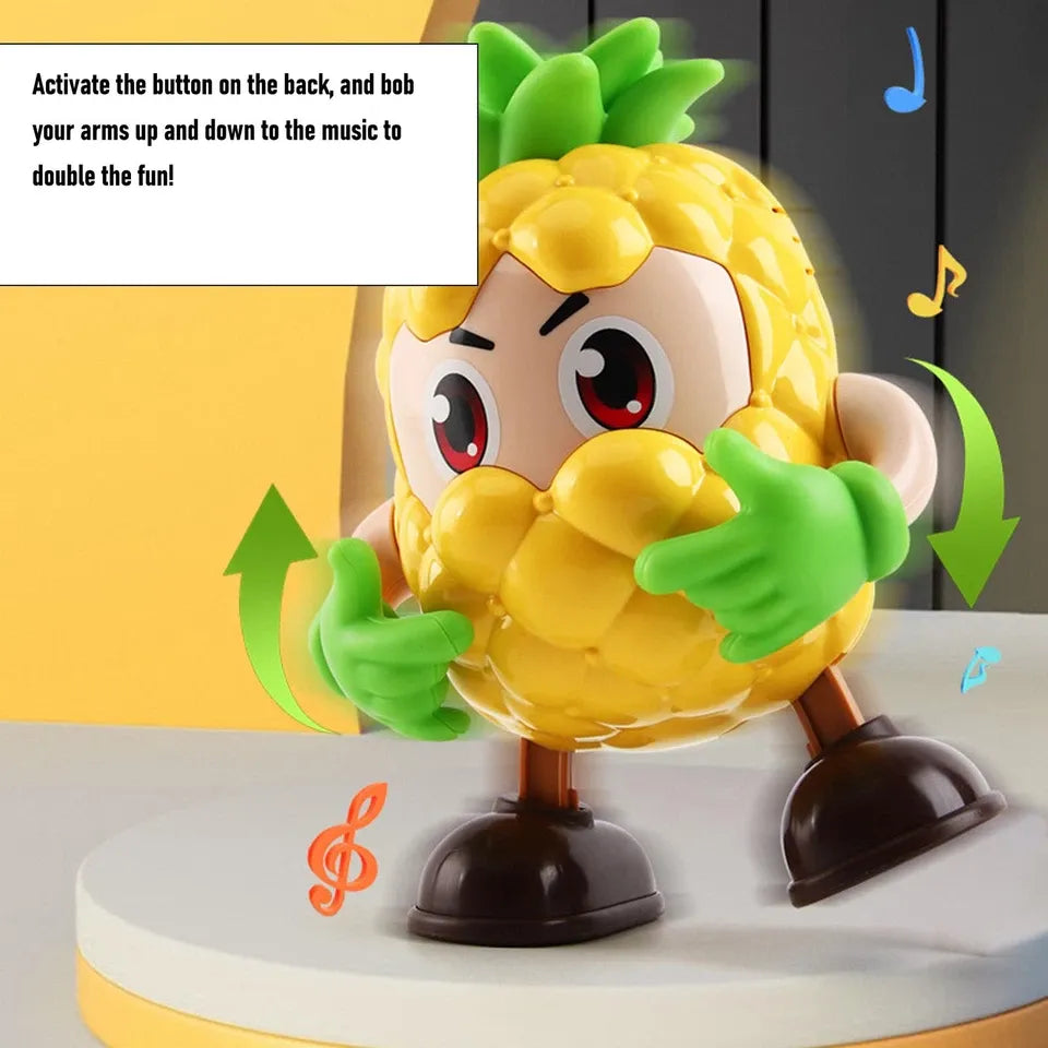 DANCING PINEAPPLE WALKING WITH MUSIC