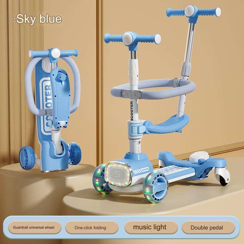 3 IN 1 KIDS FOLDABLE SCOOTY WITH MUSIC AND LIGHTS