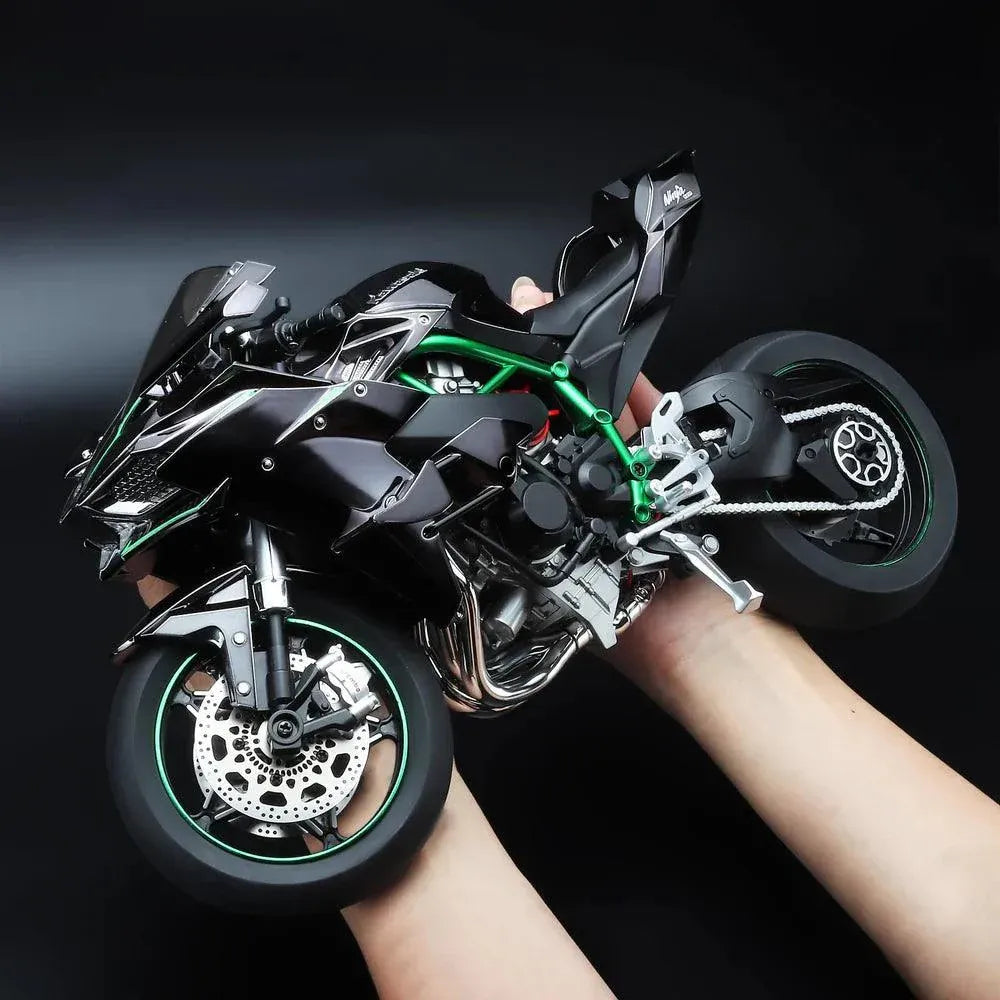 1:6 DIECAST KAWASAKI NINJA H2R BOOTABLE SPRAY MODEL BIKE