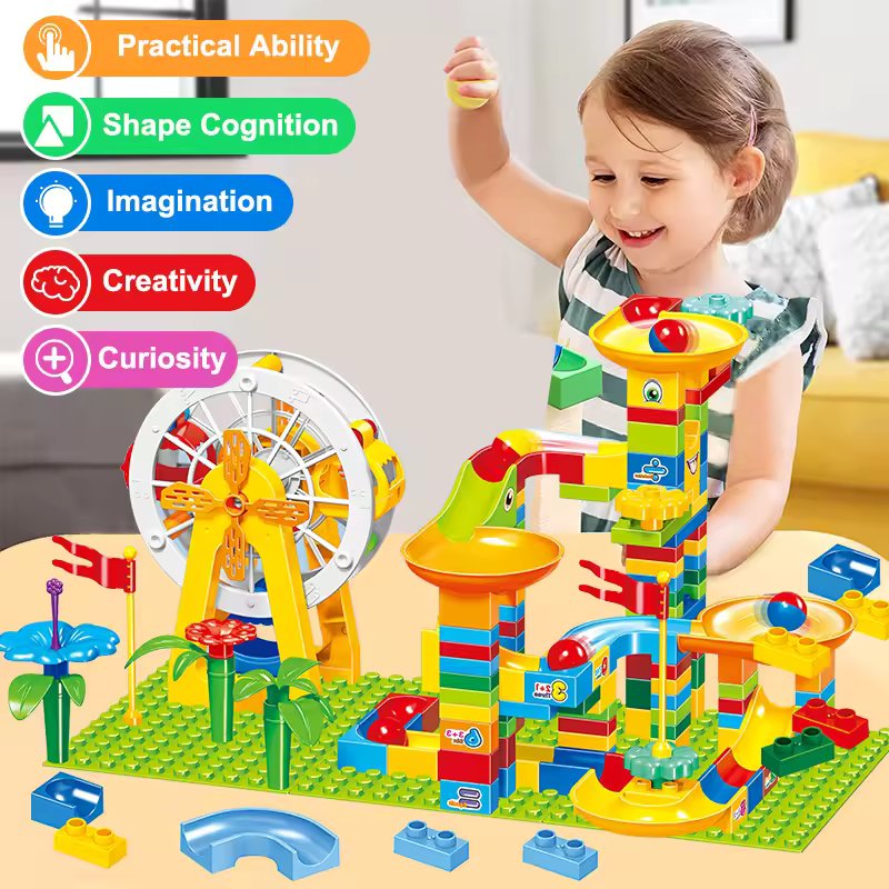 DIY ASSEMBLY SLIDE BALL BUILDING BLOCKS - 186PCS
