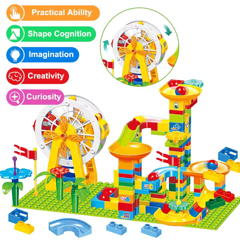 DIY ASSEMBLY SLIDE BALL BUILDING BLOCKS - 186PCS