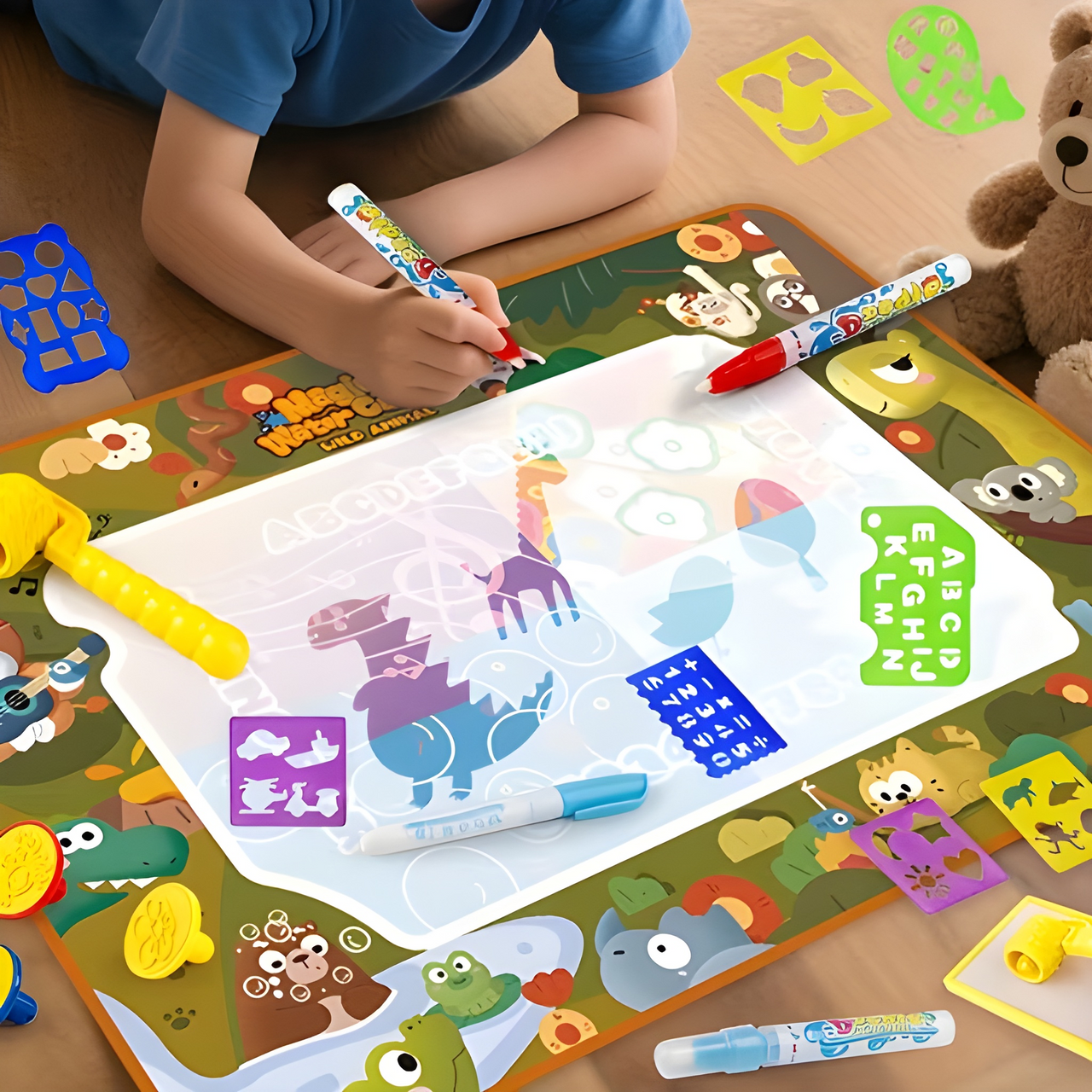 MAGICAL WATER CANVAS PAINTING MAT – WASHABLE GRAFFITI ART SET