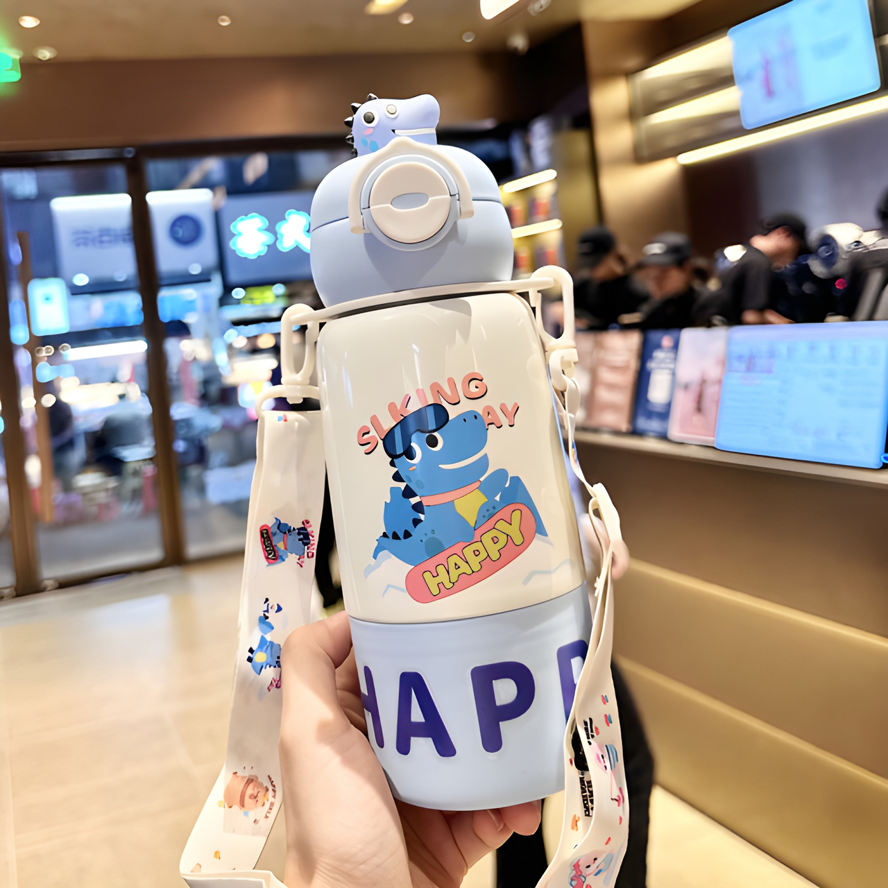 CARTOON KIDS THERMO FLASK STAINLESS STEEL WATER BOTTLE ( PACK OF 1 )