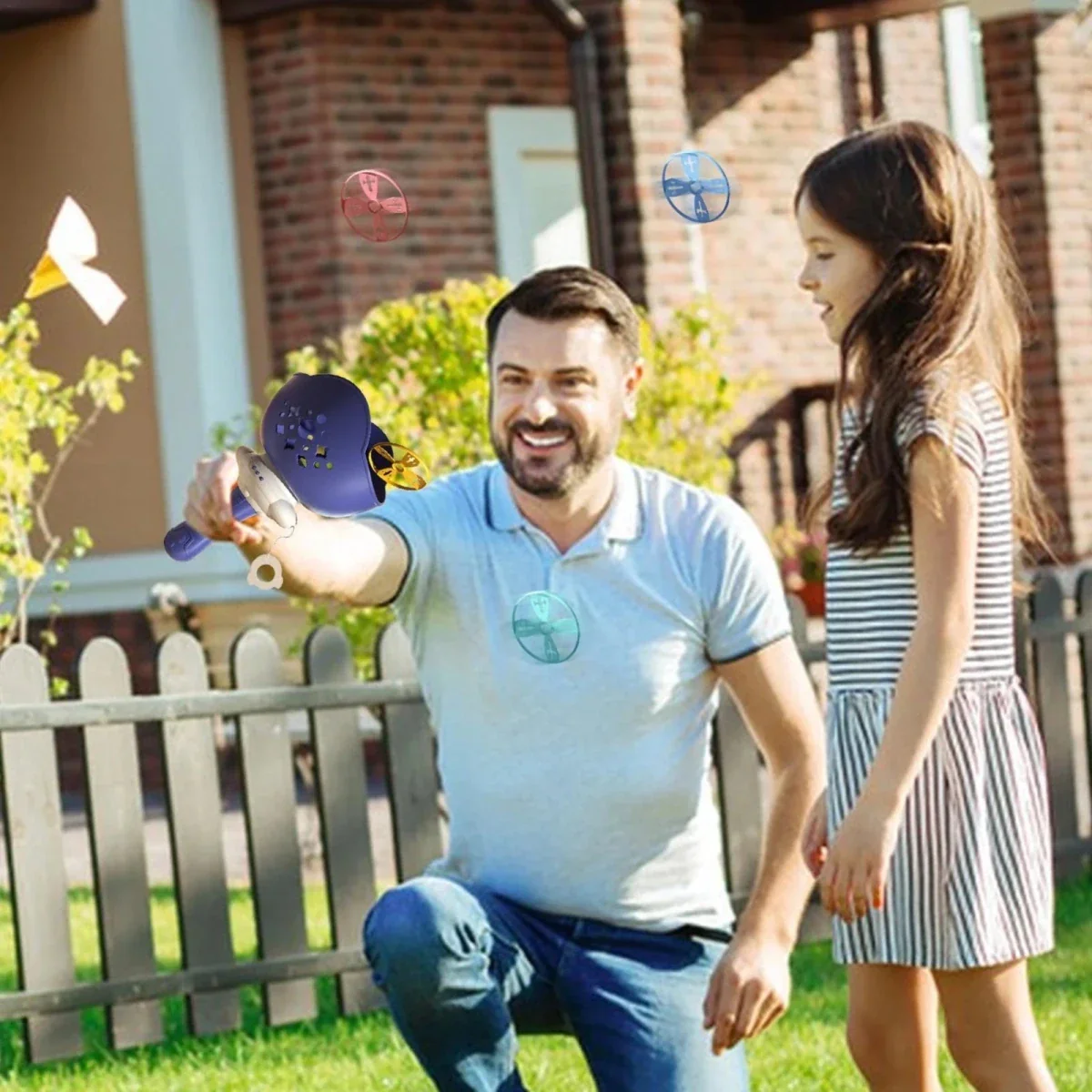 FUN FLYING SAUCER DISC LAUNCHER FOR KIDS    ( PACK OF 1 )