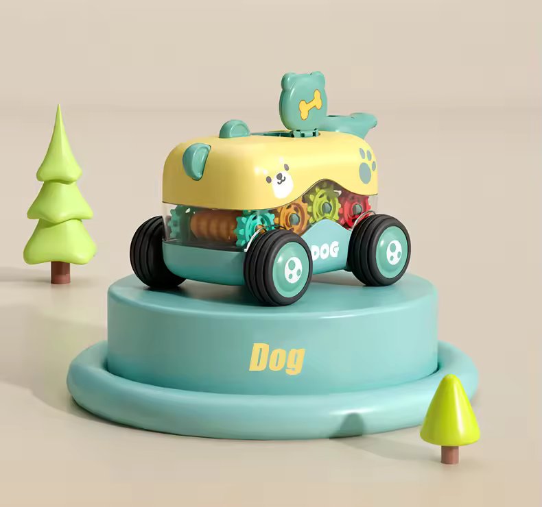 FRICTION CAR WITH WHISTLE - 4PC