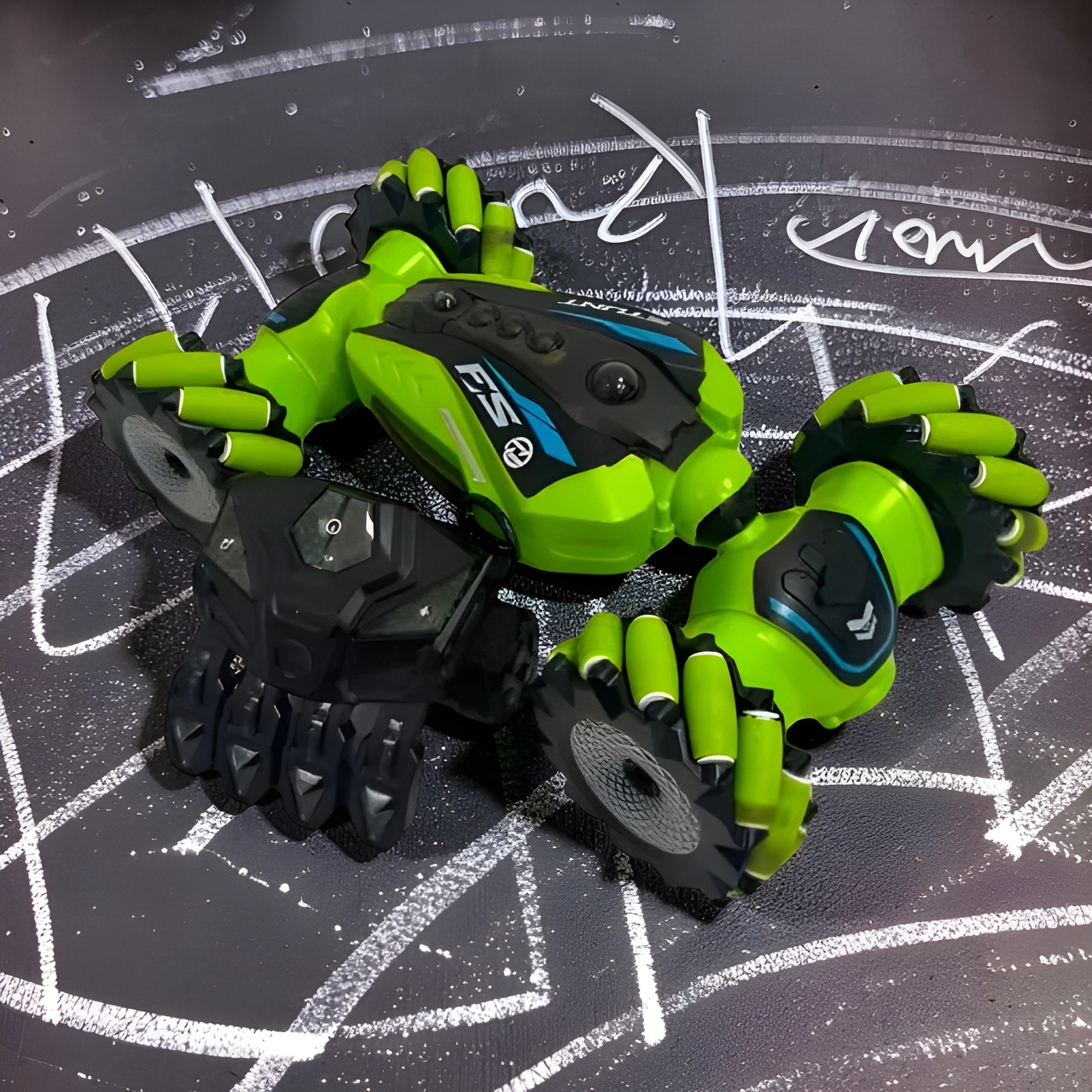 R/C HAND CONTROL STUNT CAR WITH SMOKE LIGHTS & 2.4GHZ CONTROL