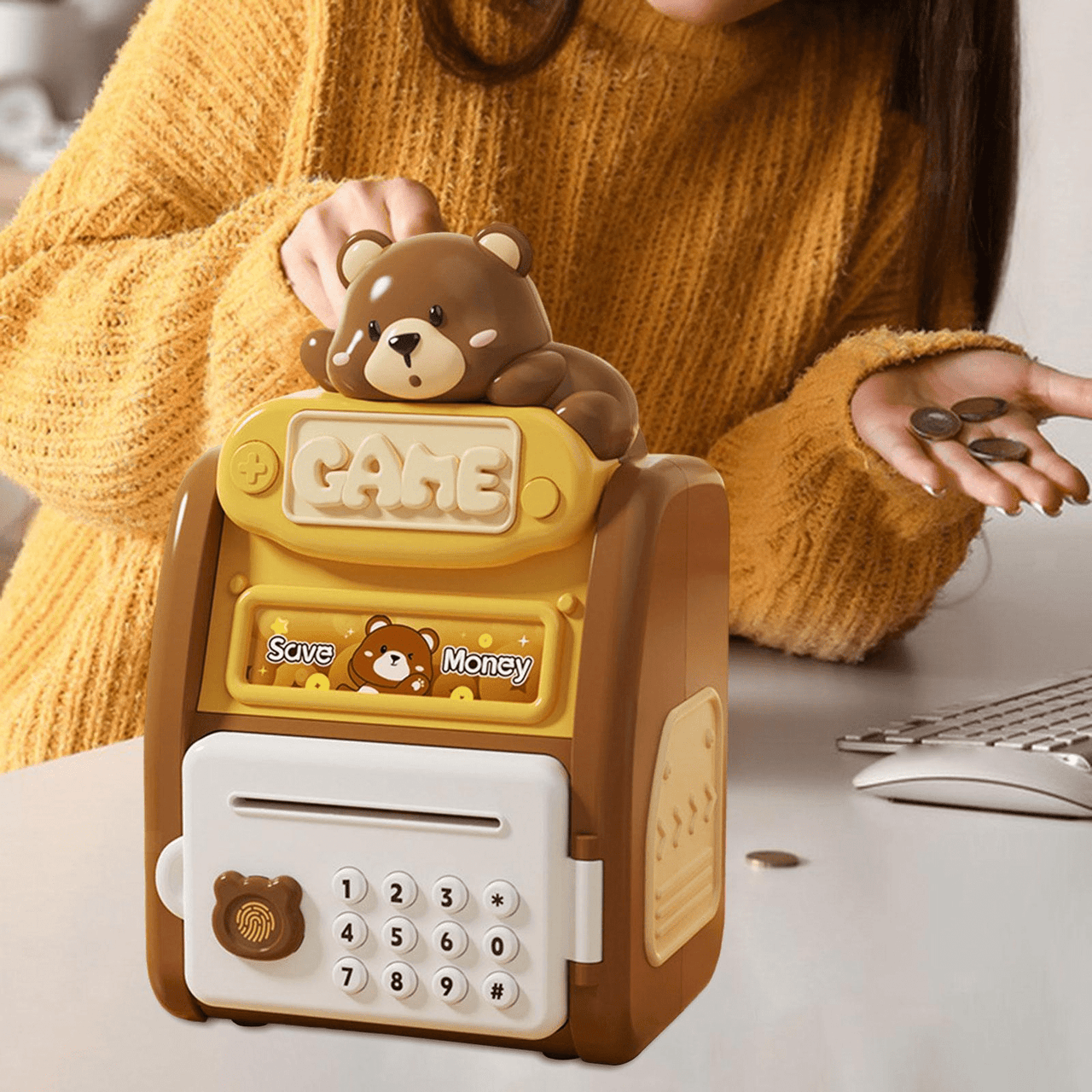 BEAR ATM SAVING MONEY BOX