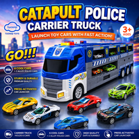 Thumbnail for CATAPUL POLICE CARRIER TRUCK WITH 8 METAL CARS