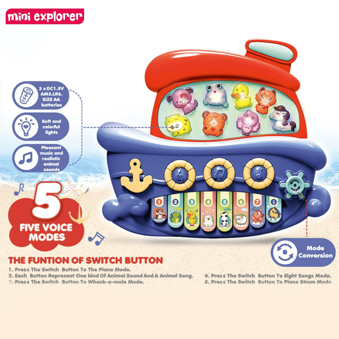 PIRATE BOAT EDUCATIONAL MUSICAL TOY