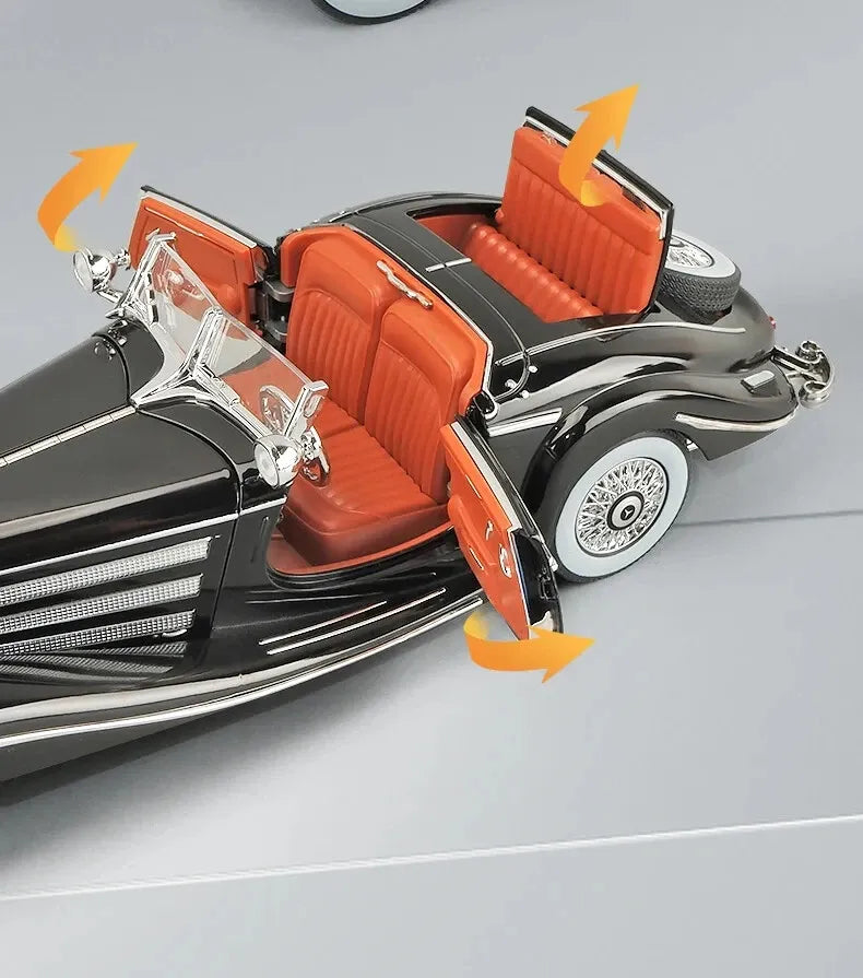 1:24 MERCEDES BENZ 1936 500K CLASSIC VINTAGE DIECAST ALLOY MODEL CAR