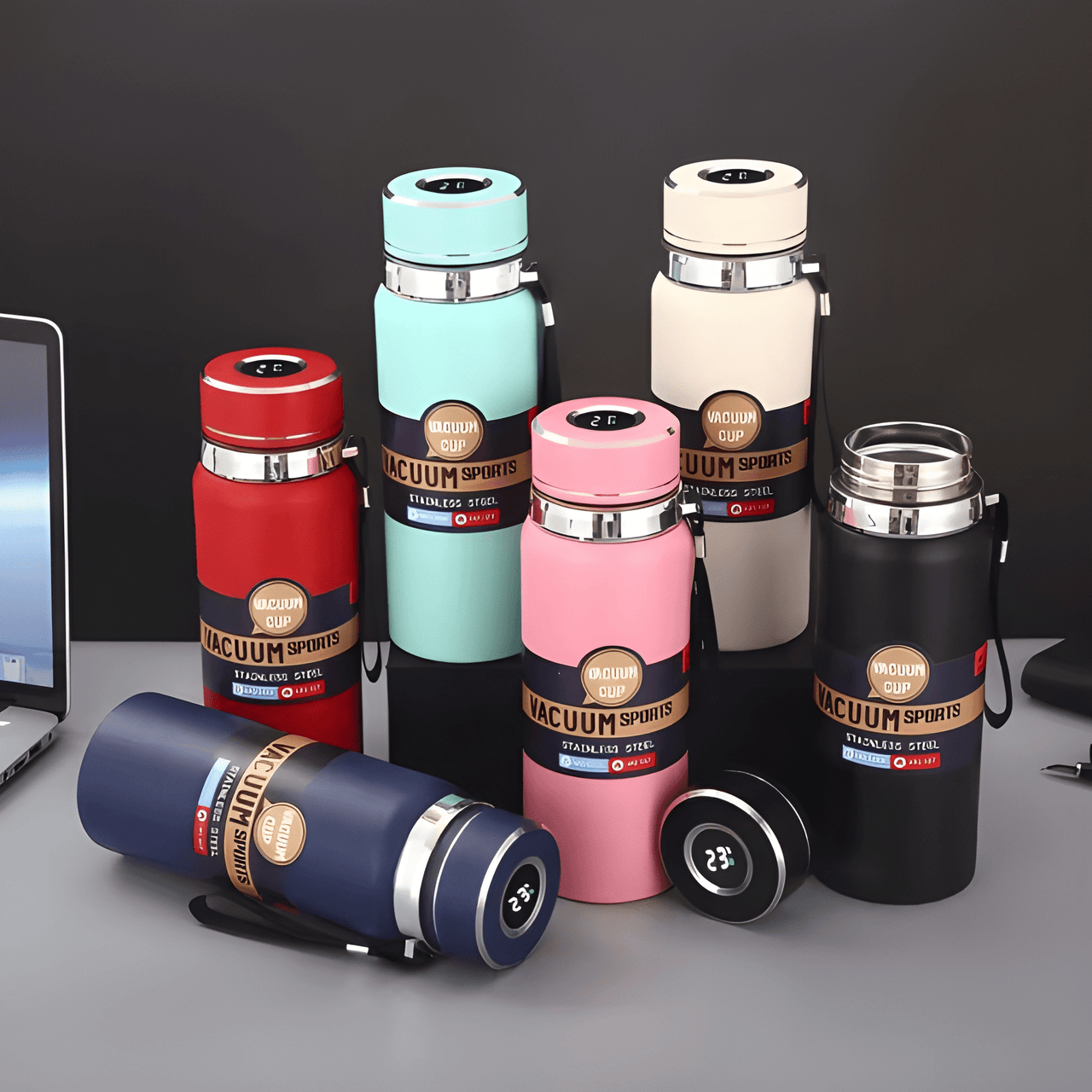 VACUUM SPORTS SMART TEMP DISPLAY THERMOS WATER BOTTEL ( PACK OF 1 )