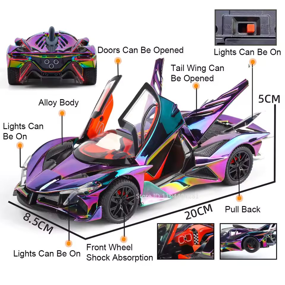 1:24 APOLLO EVO LAMBOR REVUELTO ALLOY DIECAST MODEL