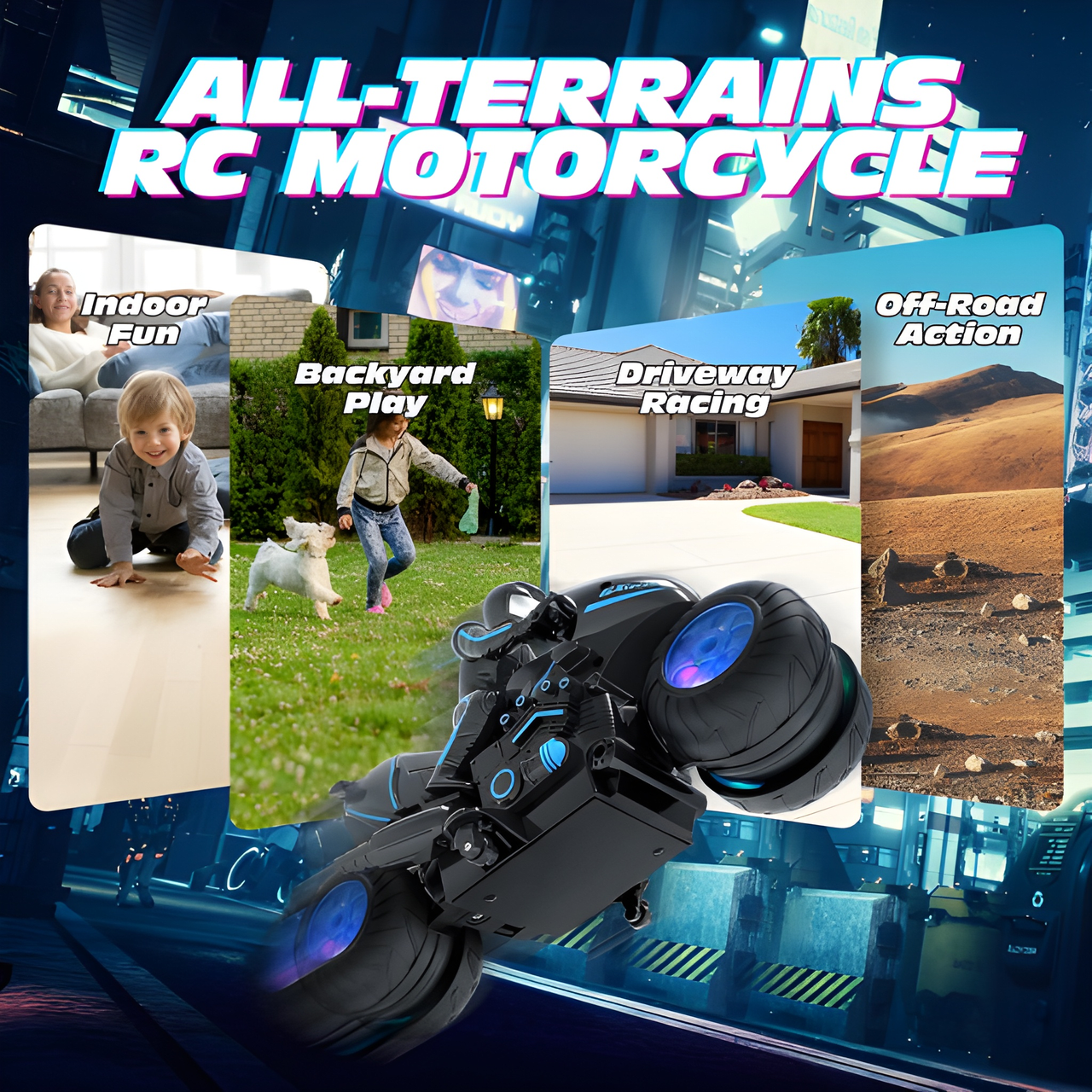 REMOTE CONTROL STUNT BIKE WITH WATCH FOR KIDS