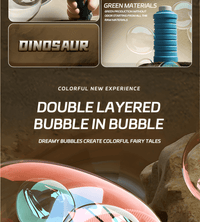 Thumbnail for 2 IN 1 DINOSAUR LARGE BUBBLES GUN FOR KIDS
