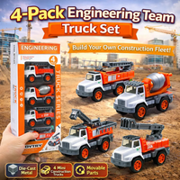Thumbnail for 4-PIECE ENGINEERING CONSTRUCTION TRUCK SET – DIECAST MINI FLEET