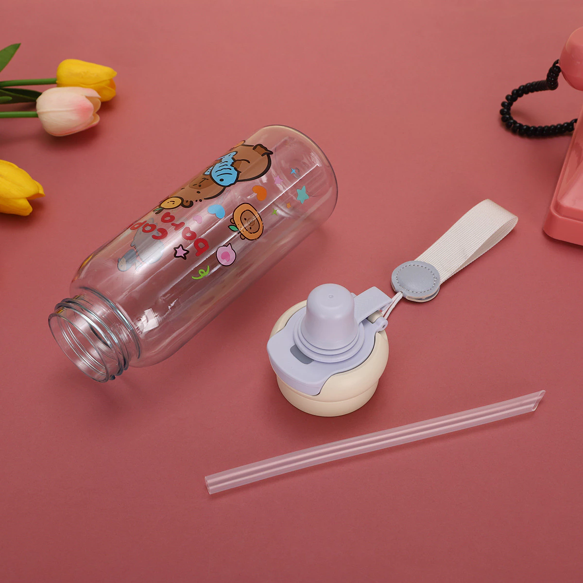 CAPYBARA PLASTIC WATER CUP FOR KIDS