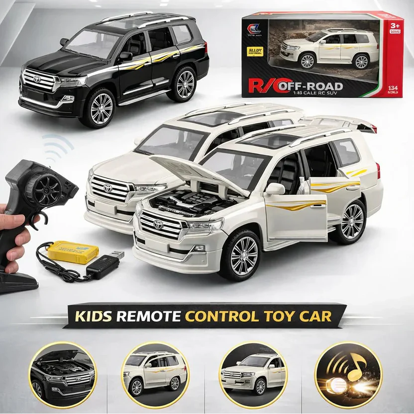 1:24 SCALE REMOTE CONTROL LAND CRUISER WITH LIGHT AND SOUND
