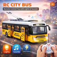 Thumbnail for REMOTE CONTROL CITY BUS WITH LIGHTS, SOUNDS & OPENING DOORS – REMOTE CONTROL BUS