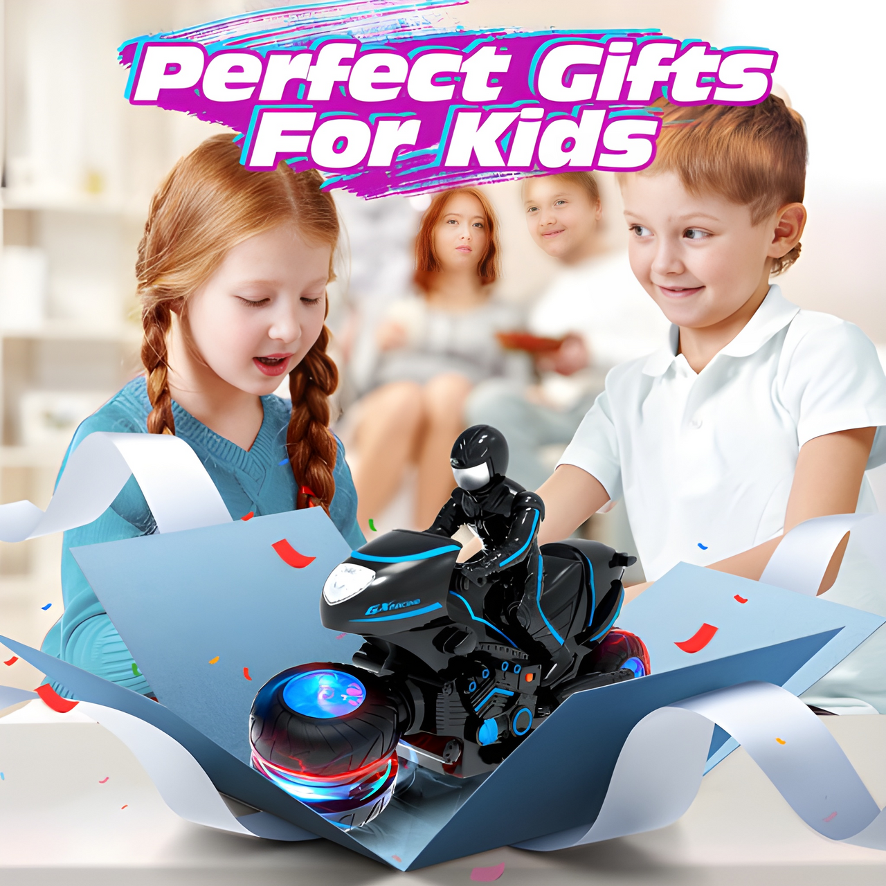 REMOTE CONTROL STUNT BIKE WITH WATCH FOR KIDS