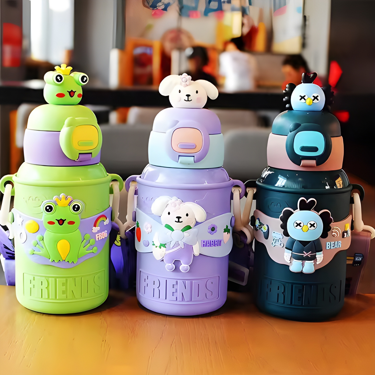 CARTOON-THEMED INSULATED THERMOS WATER BOTTLE FOR KIDS ( PACK OF 1 )