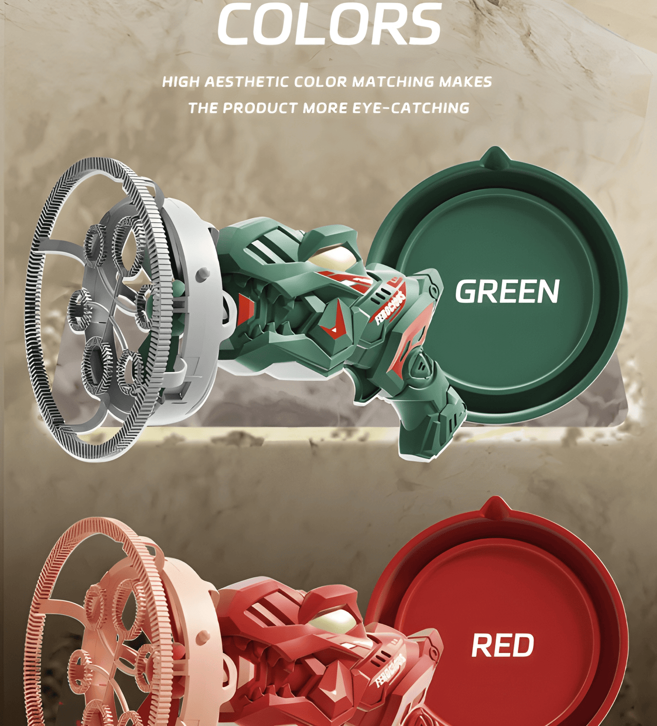 2 IN 1 DINOSAUR LARGE BUBBLES GUN FOR KIDS