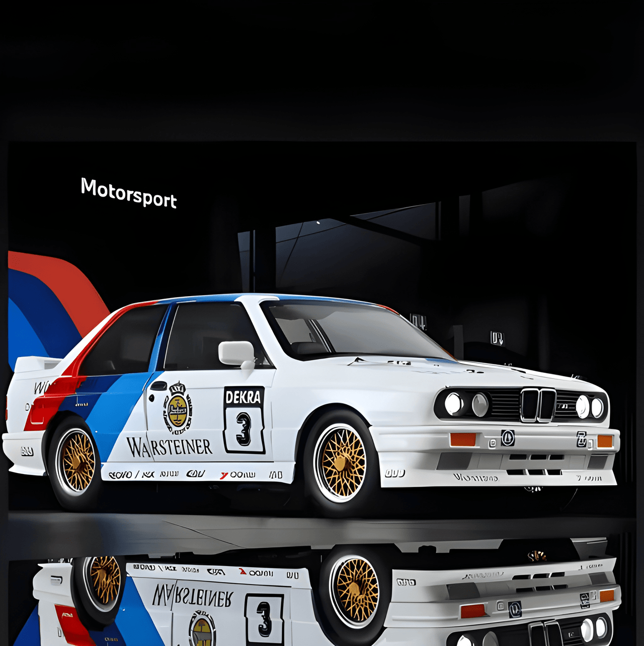 1:24 M3 E30 1988 M POWER FLORAL ALLOY DIE CAST MODEL