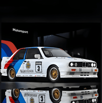 Thumbnail for 1:24 M3 E30 1988 M POWER FLORAL ALLOY DIE CAST MODEL