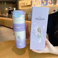 Thumbnail for CARTOON CHARACTER KIDS WATER BOTTLE WITH STRAW STRAP