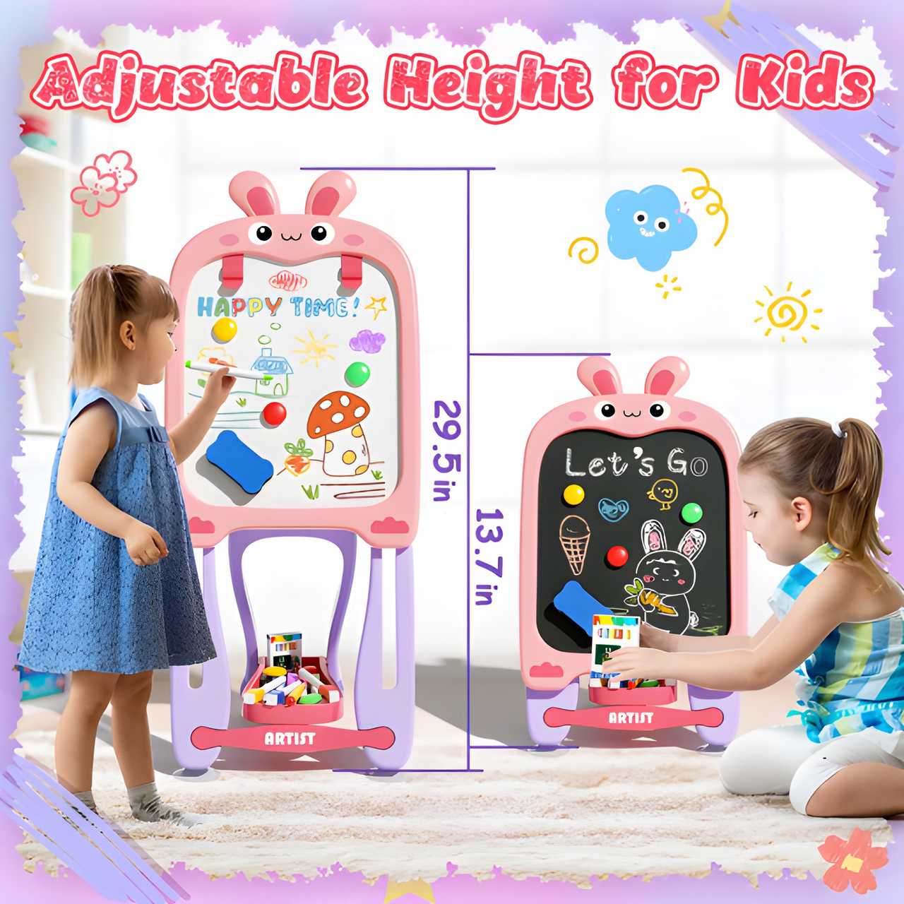 BUNNY MAGNECTIC DRAWING  BOARD WITH CHAIR