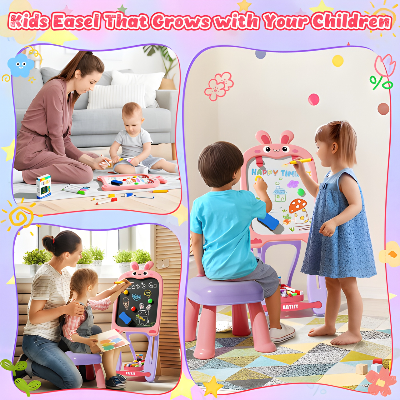 BUNNY MAGNECTIC DRAWING  BOARD WITH CHAIR