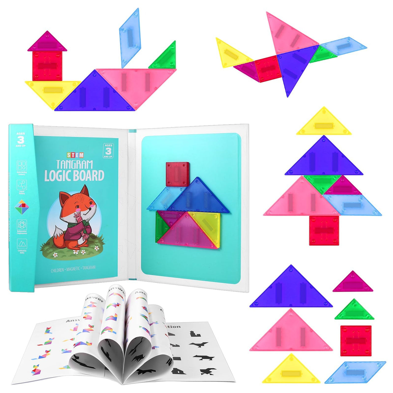 TANGRAM MAGNETIC LOGIC BOARD