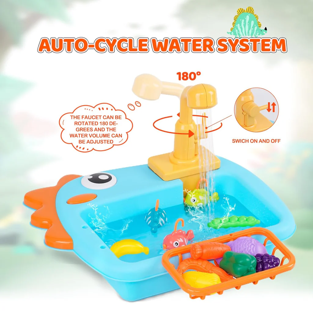 DINOSAUR KITCHEN SINK PLAYSET FOR KIDS