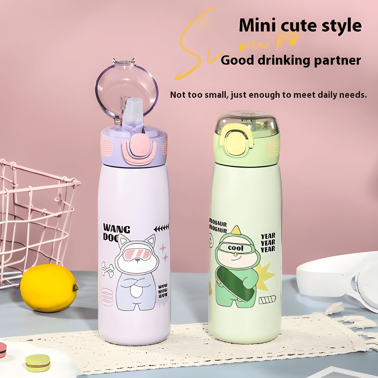 CUTE SMILE INSULATED WATER BOTTLE ( PACK OF 1 )