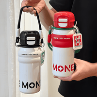 Thumbnail for MONEY PORTABLE WATER BOTTEL STRAW CUP WITH LID ( PACK OF 1 )