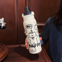 Thumbnail for CUTE CARTOON INSULATED WATER BOTTLE FOR KIDS AND ADULTS ( PACK OF 1 )