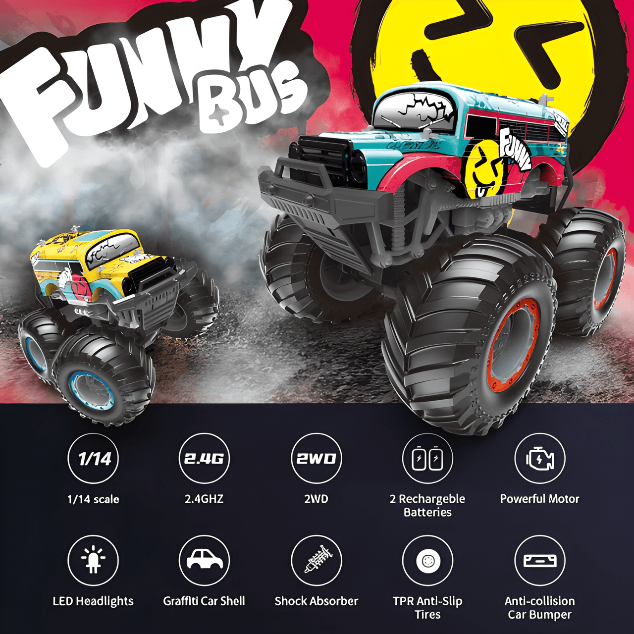 360° REMOTE CONTROL DANCING MONSTER TRUCK