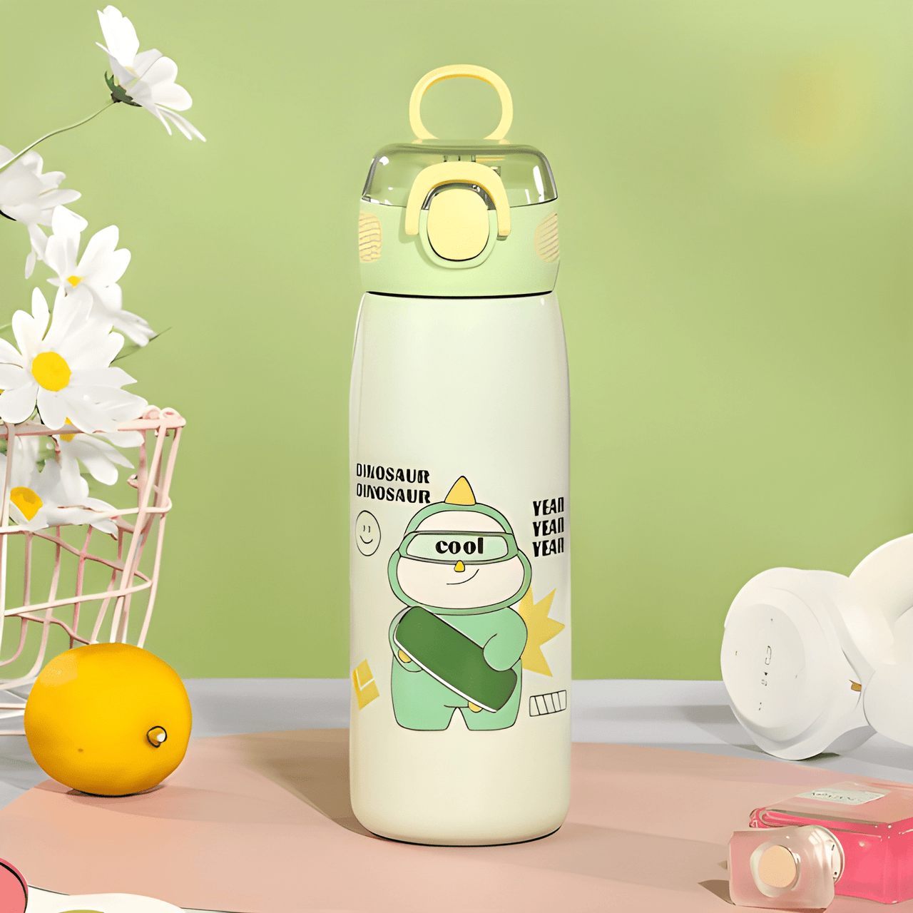 CUTE SMILE INSULATED WATER BOTTLE ( PACK OF 1 )