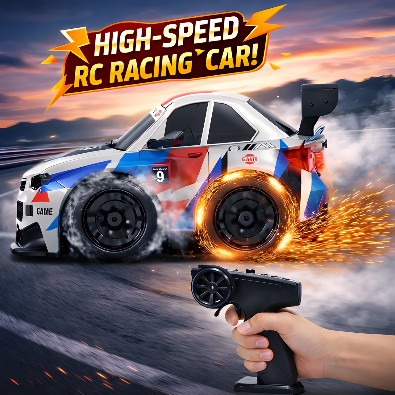 BMW M4 DRIFT HIGH-SPEED REMOTE CONTROL SPARKING EFFECT CAR