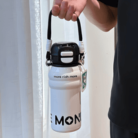 Thumbnail for MONEY PORTABLE WATER BOTTEL STRAW CUP WITH LID ( PACK OF 1 )