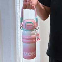 Thumbnail for MONEY PORTABLE WATER BOTTEL STRAW CUP WITH LID ( PACK OF 1 )