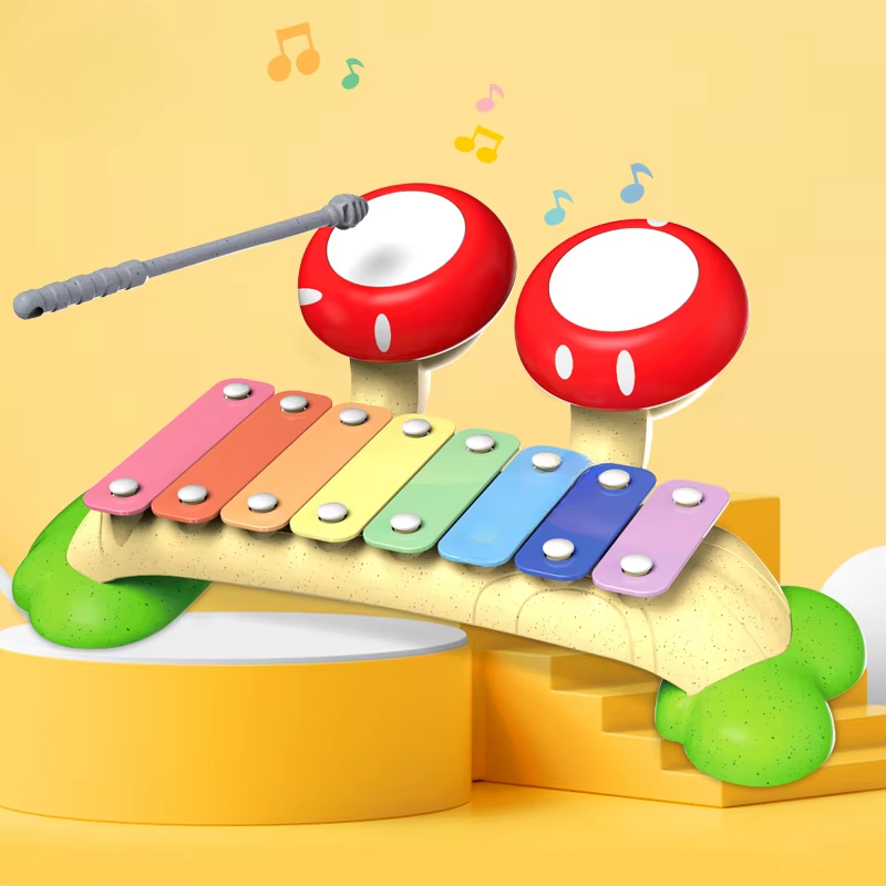 MUSICAL MUSHROOM XYLOPHONE DRUM SET ( PACK OF 1 )